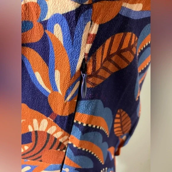 Farm Rio Blue Nature Beauty Long Sleeve Maxi Dress Sz XS Boho Tropical $220  MSRP - www.disolcolor.com